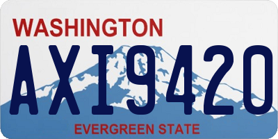 WA license plate AXI9420
