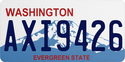 WA license plate AXI9426