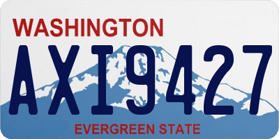 WA license plate AXI9427