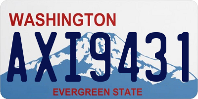 WA license plate AXI9431