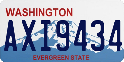 WA license plate AXI9434