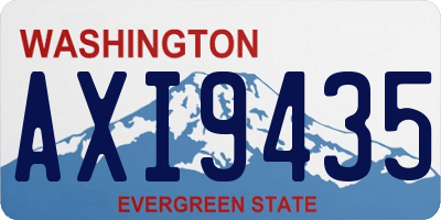 WA license plate AXI9435