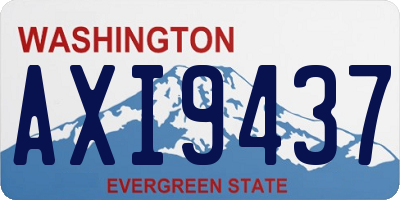 WA license plate AXI9437