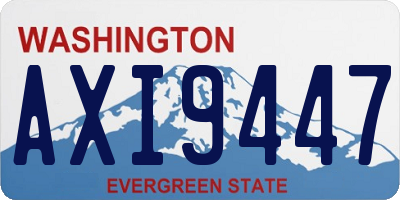WA license plate AXI9447