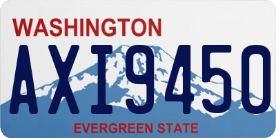 WA license plate AXI9450