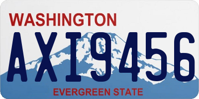 WA license plate AXI9456