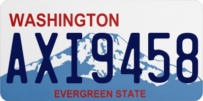 WA license plate AXI9458