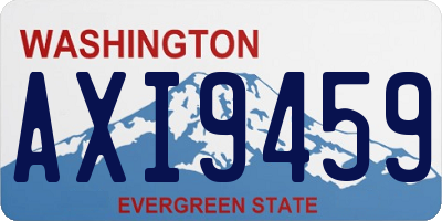 WA license plate AXI9459