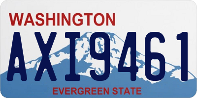 WA license plate AXI9461