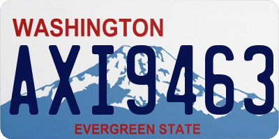WA license plate AXI9463
