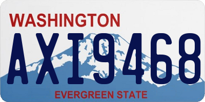 WA license plate AXI9468