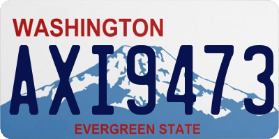 WA license plate AXI9473