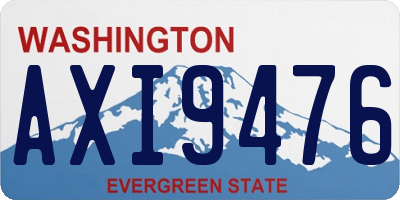 WA license plate AXI9476