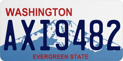 WA license plate AXI9482
