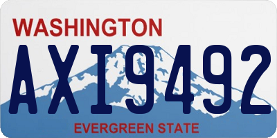 WA license plate AXI9492