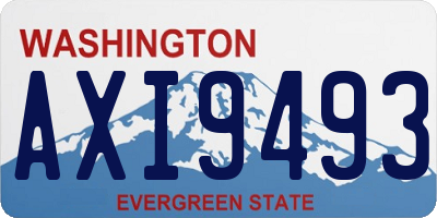 WA license plate AXI9493