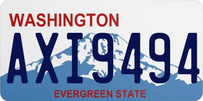 WA license plate AXI9494