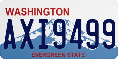 WA license plate AXI9499