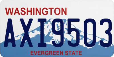 WA license plate AXI9503