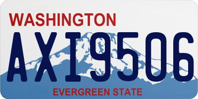 WA license plate AXI9506