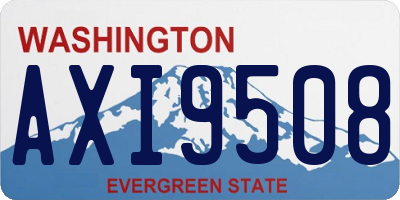 WA license plate AXI9508