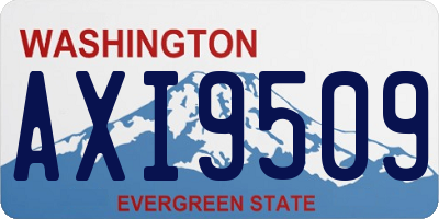 WA license plate AXI9509