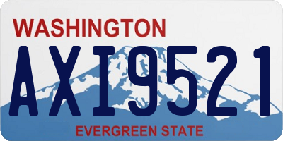 WA license plate AXI9521
