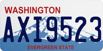 WA license plate AXI9523