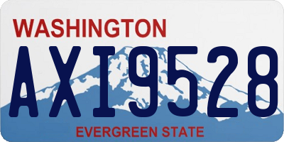 WA license plate AXI9528