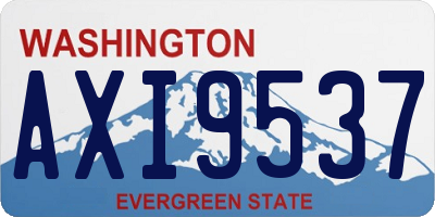 WA license plate AXI9537