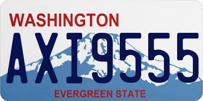 WA license plate AXI9555