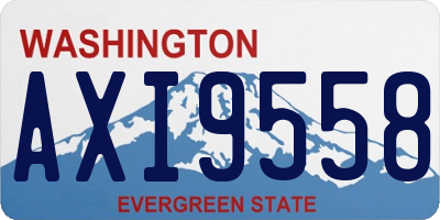 WA license plate AXI9558