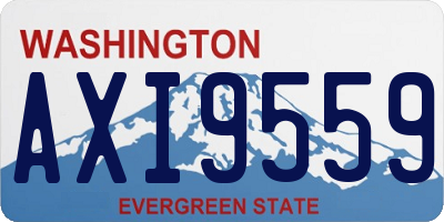 WA license plate AXI9559