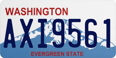 WA license plate AXI9561