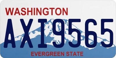 WA license plate AXI9565