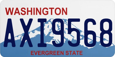 WA license plate AXI9568