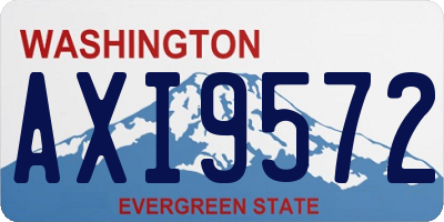 WA license plate AXI9572