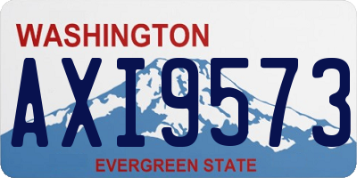 WA license plate AXI9573