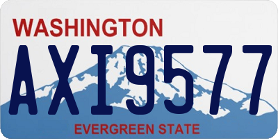 WA license plate AXI9577