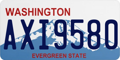 WA license plate AXI9580