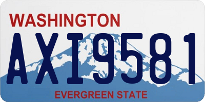WA license plate AXI9581