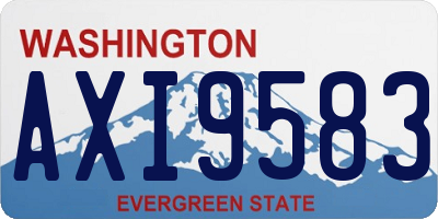 WA license plate AXI9583