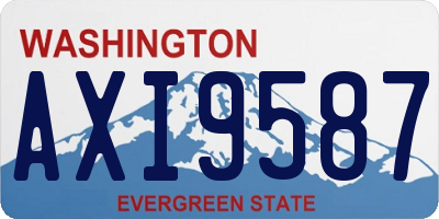 WA license plate AXI9587