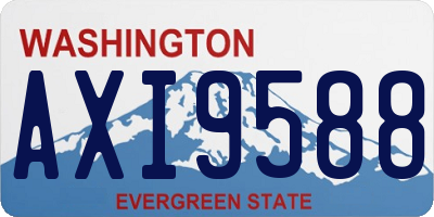 WA license plate AXI9588
