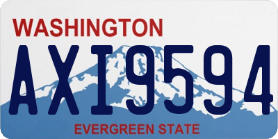 WA license plate AXI9594
