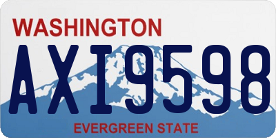 WA license plate AXI9598