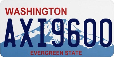 WA license plate AXI9600