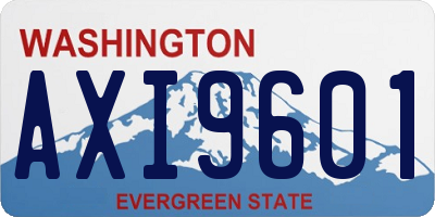 WA license plate AXI9601