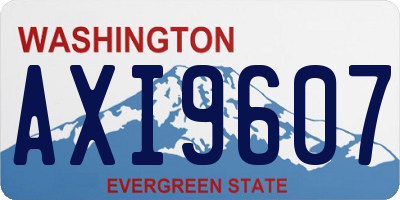 WA license plate AXI9607