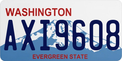 WA license plate AXI9608